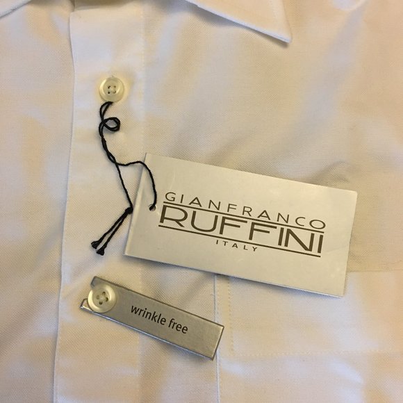 GIANFRANCO RUFFINI White Dress Shirt   NWT! - Picture 5 of 12